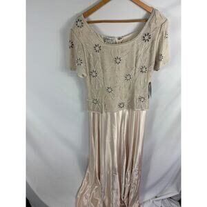 NWT Stenay Vintage Beaded Top Silk Dress Size 8